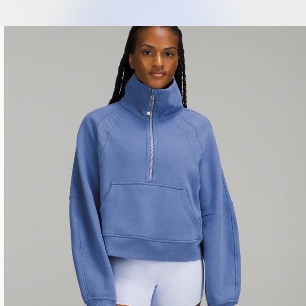 Women's Blue Half-Zip Top